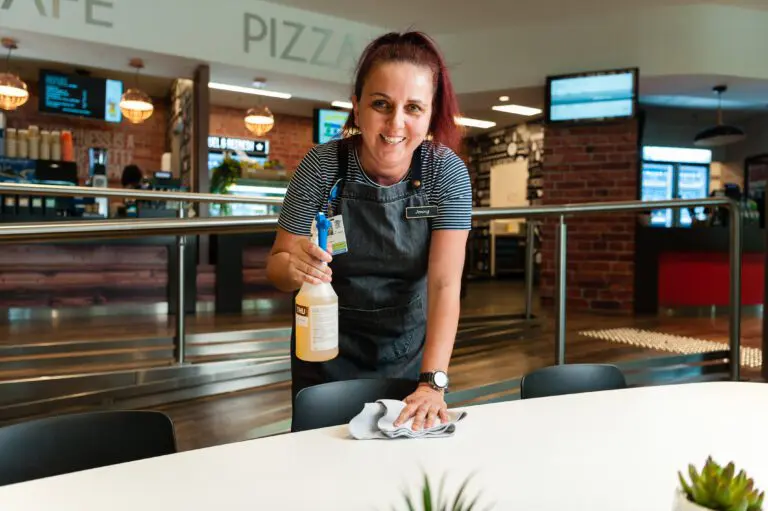 cleaning staff member